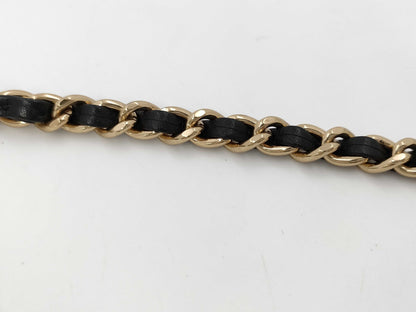 CHANEL Chain Wallet Caviar Skin Black Shoulder Bag