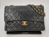 CHANEL Matelasse Double Flap Chain Black Shoulder Bag