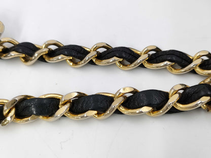 CHANEL Matelasse Double Flap Chain Black Shoulder Bag