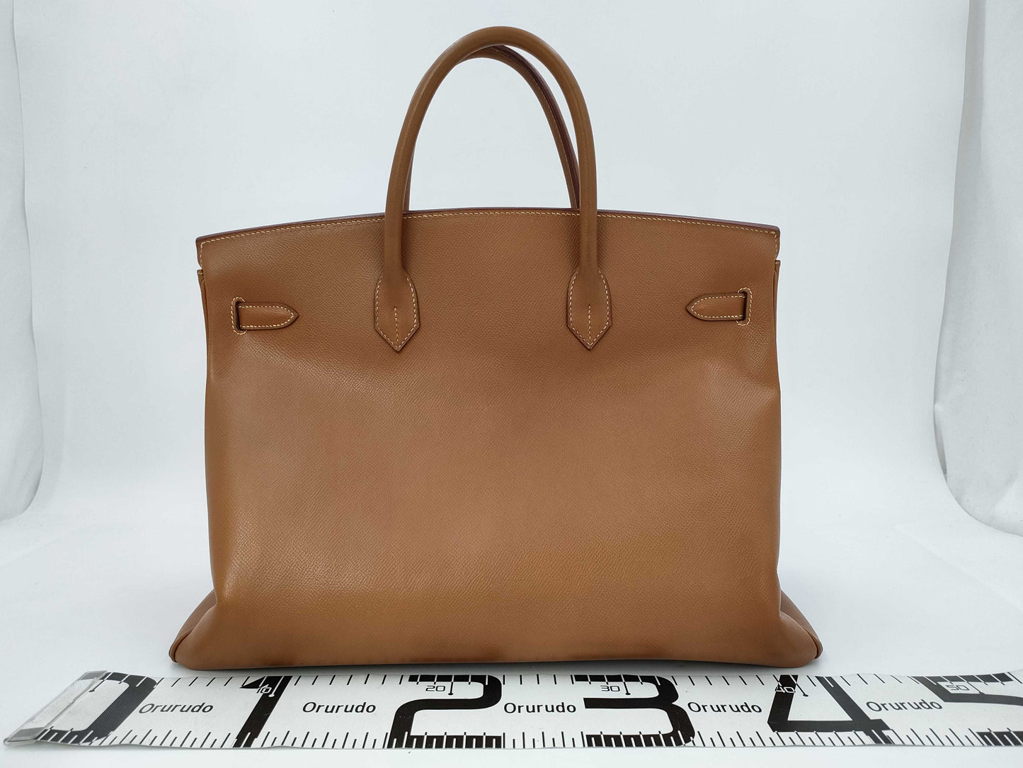 HERMES Birkin 40 Couchvel Gold Handbag