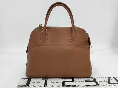 HERMES Bolide 35 2-way shoulder bag/handbag in camel