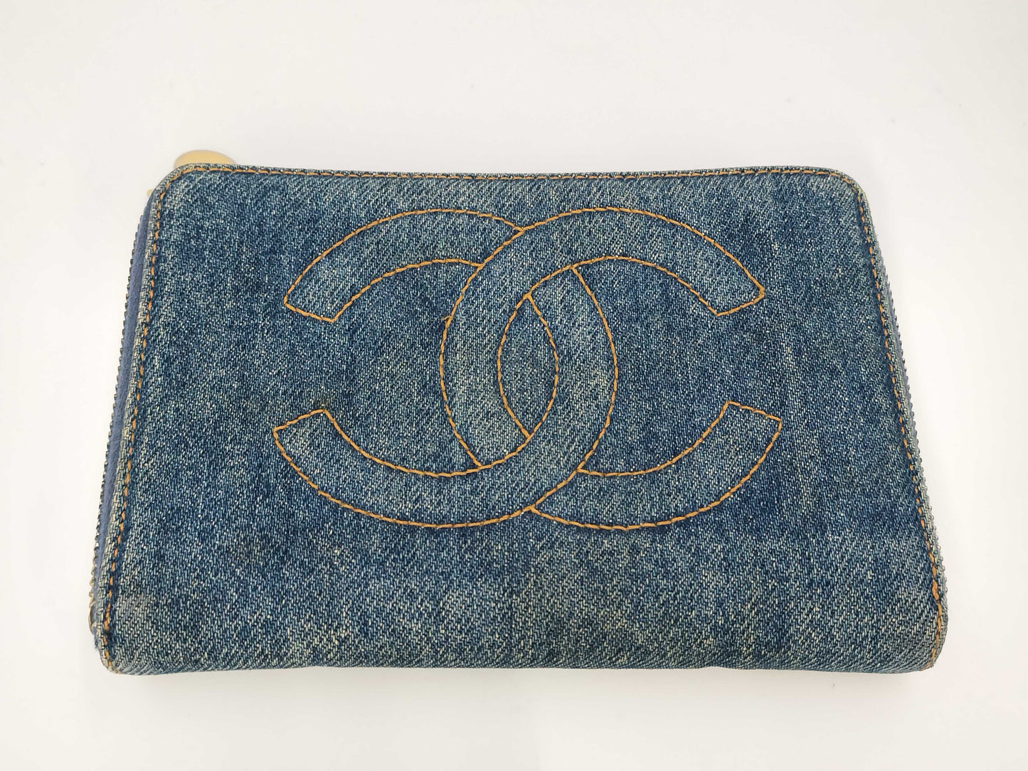 CHANEL CHANEL Coco Mark Denim Wallet
