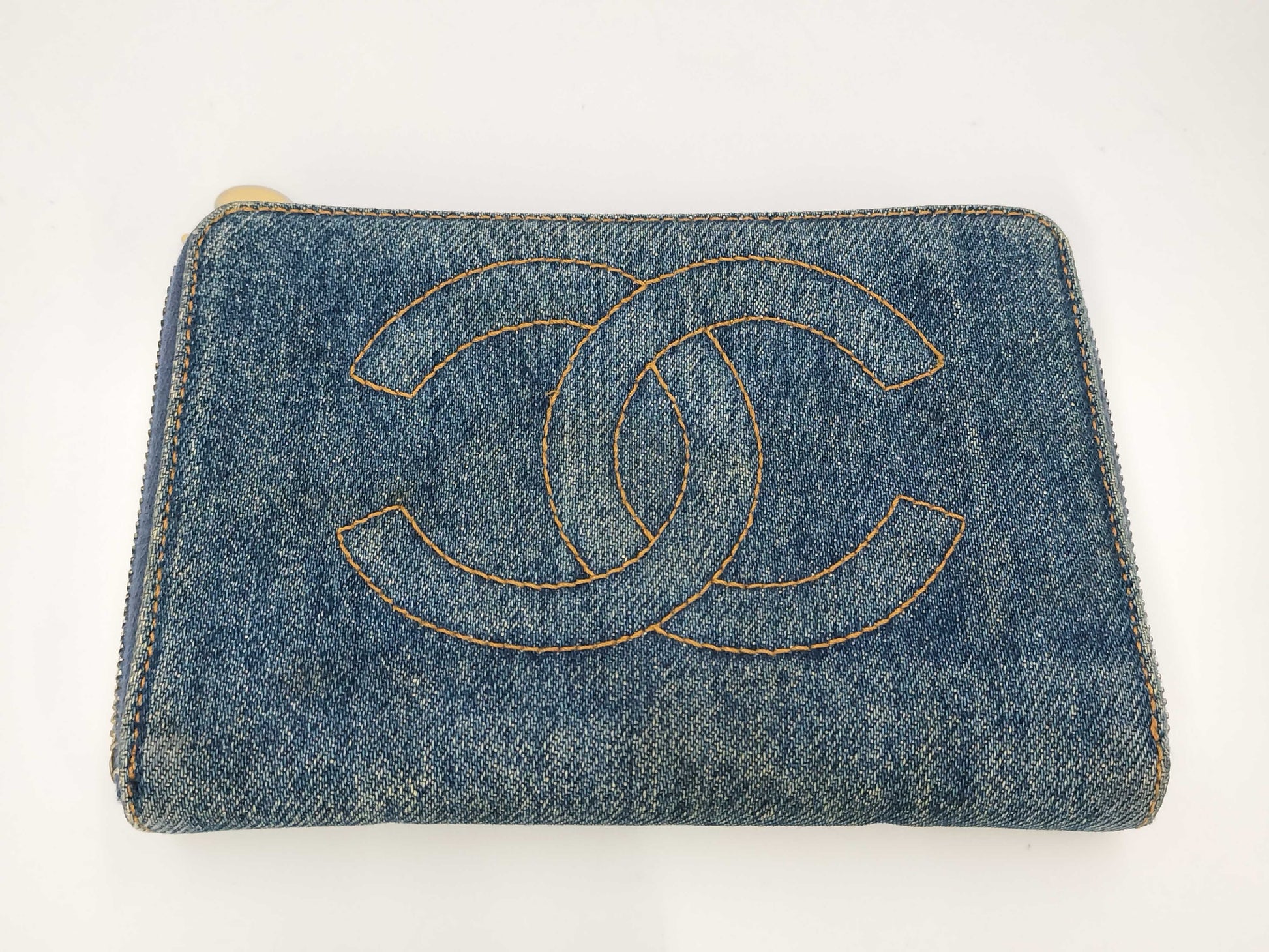 CHANEL CHANEL Coco Mark Denim Wallet