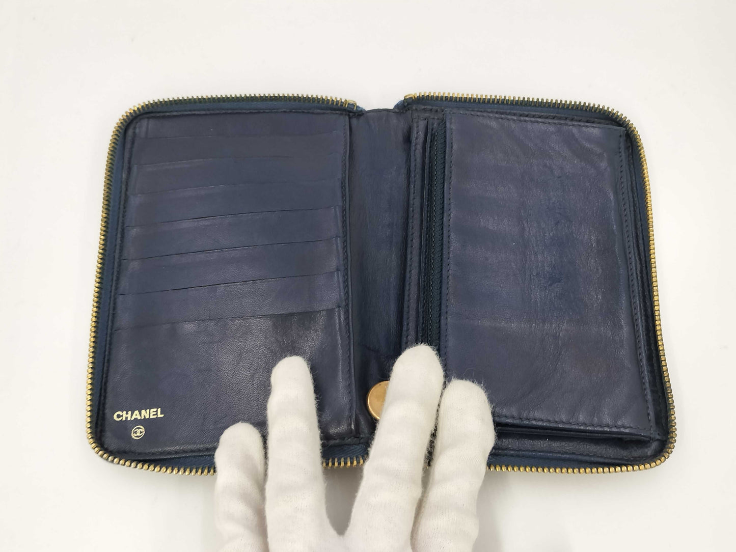 CHANEL CHANEL Coco Mark Denim Wallet