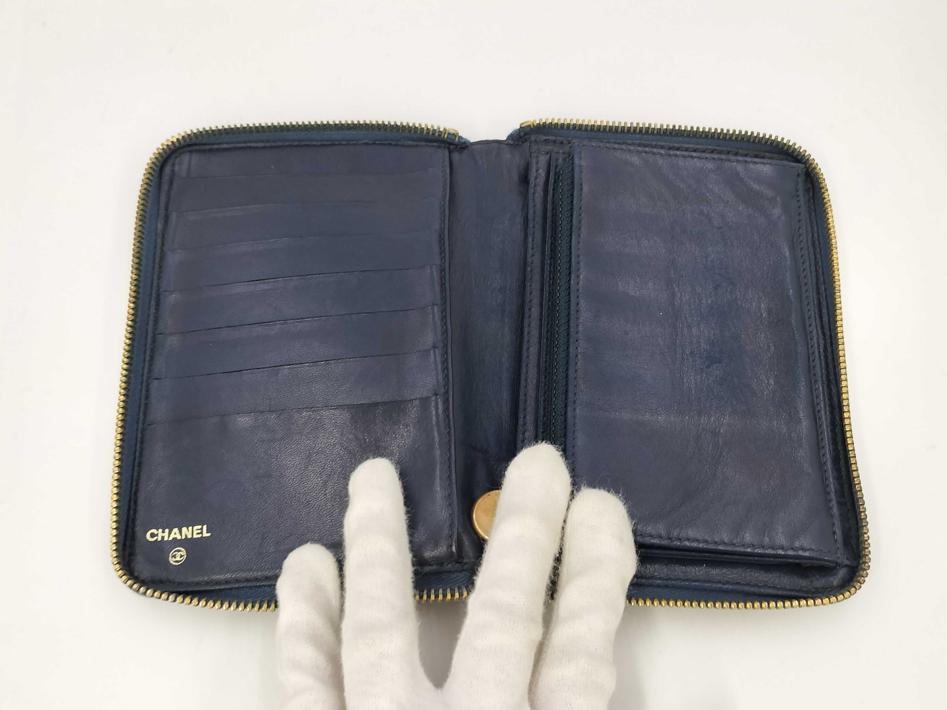 CHANEL CHANEL Coco Mark Denim Wallet