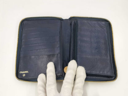 CHANEL CHANEL Coco Mark Denim Wallet