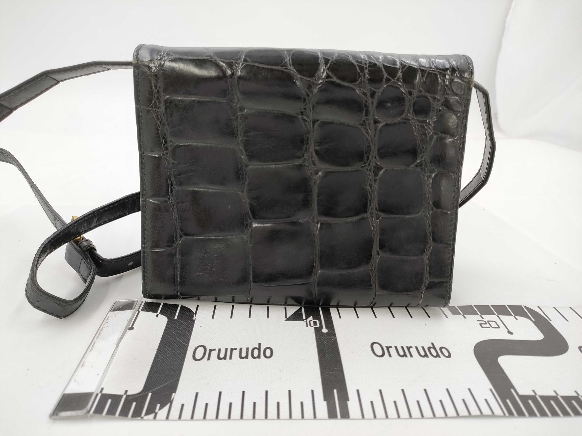 LOEWE LOEWE Anagram Croco Shoulder Bag