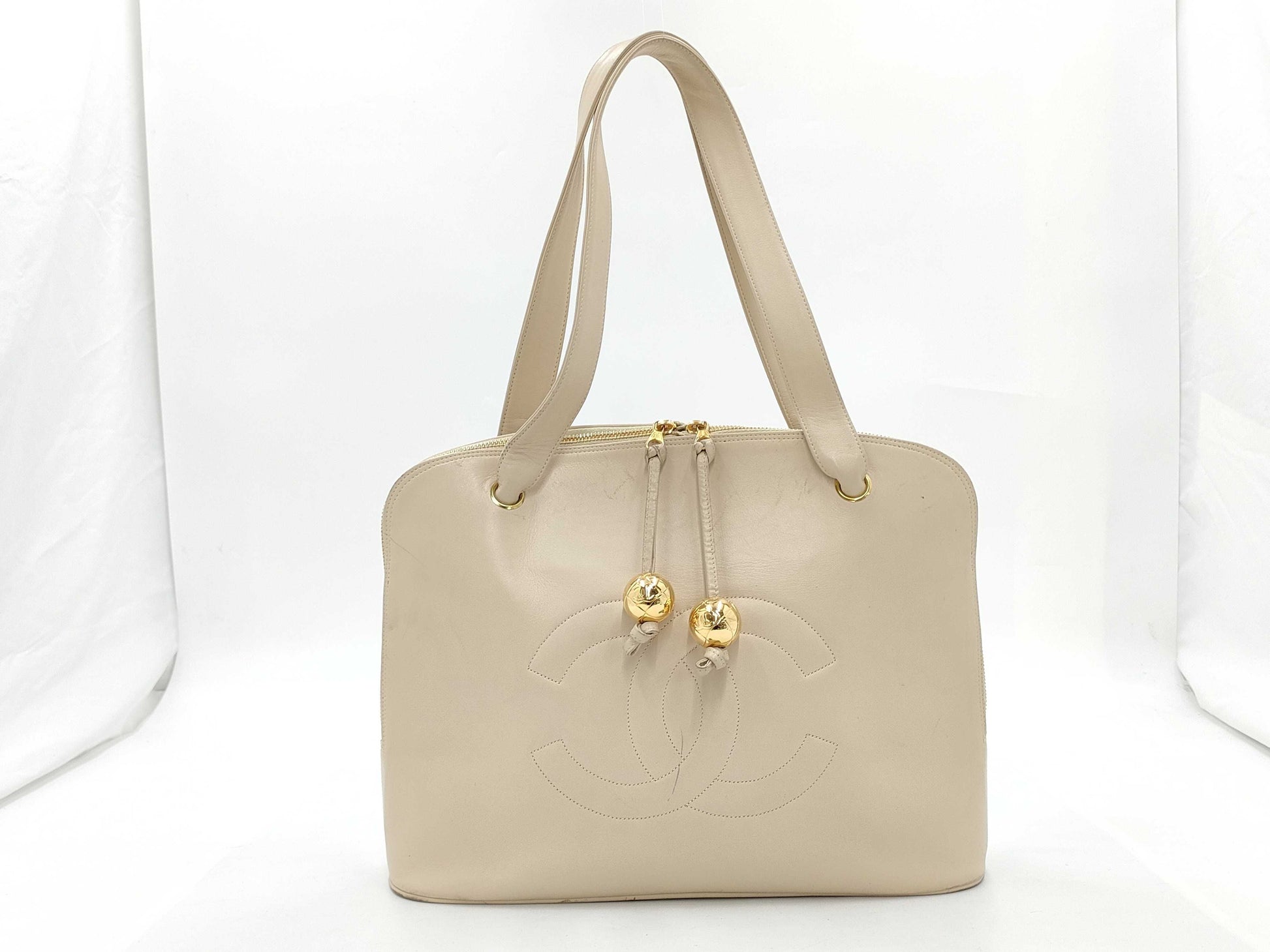 CHANEL CHANEL Coco Mark Lambskin Tote Bag