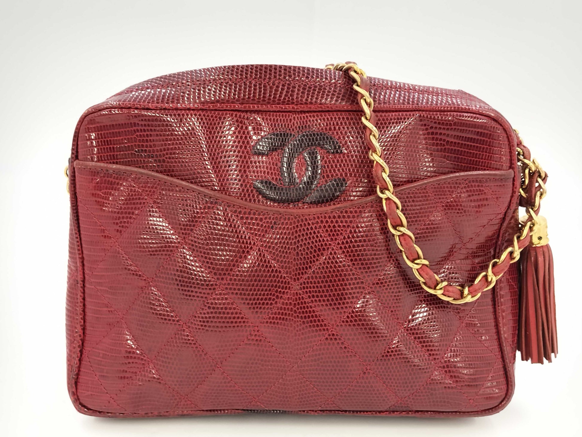 CHANEL CHANEL Lizard Matelasse Shoulder Bag