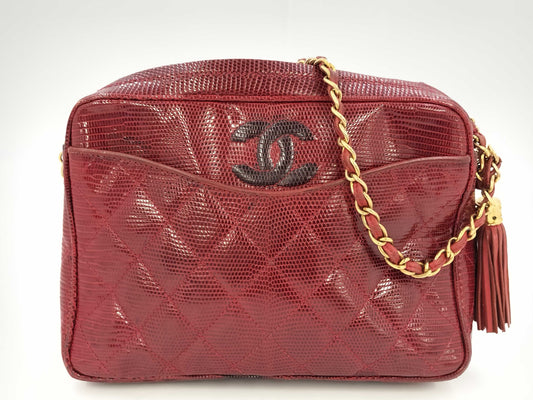 CHANEL CHANEL Lizard Matelasse Shoulder Bag