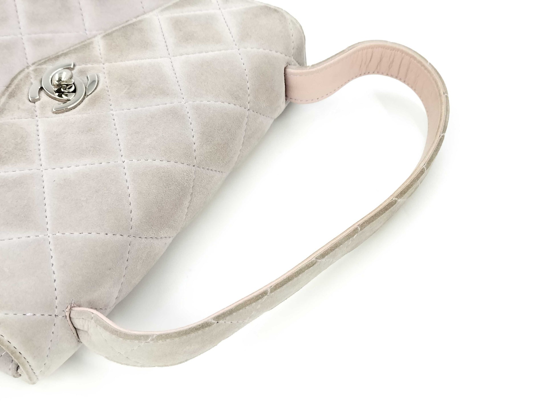 CHANEL CHANEL Suede Matelasse Handbag