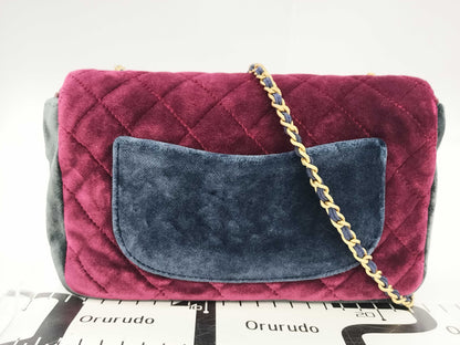 CHANEL CHANEL Matelasse Velvet Shoulder Bag