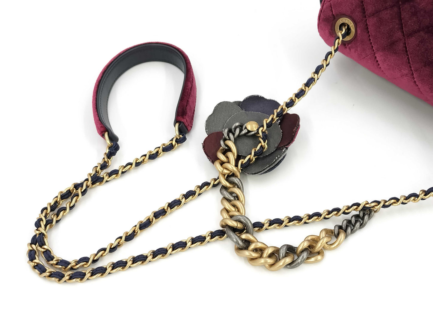 CHANEL CHANEL Matelasse Velvet Shoulder Bag