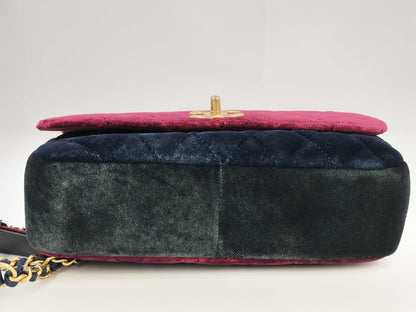 CHANEL CHANEL Matelasse Velvet Shoulder Bag
