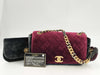 CHANEL CHANEL Matelasse Velvet Shoulder Bag