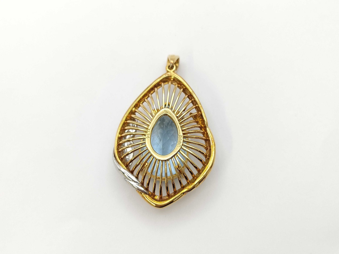 AQ11.34ct D0.08ct K18 11.4g Pendant Top 