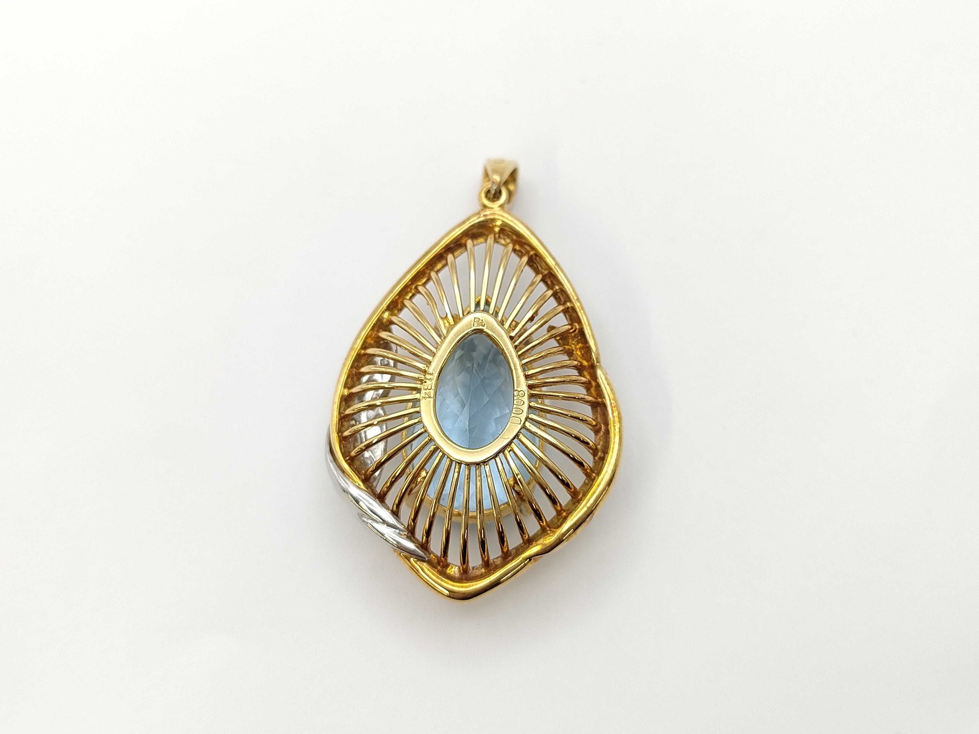 AQ11.34ct D0.08ct K18 11.4g Pendant Top 