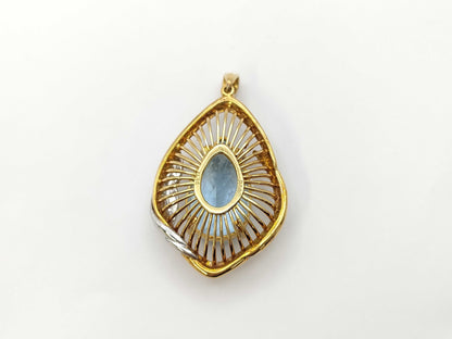 AQ11.34ct D0.08ct K18 11.4g Pendant Top 