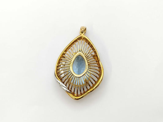 AQ11.34ct D0.08ct K18 11.4g Pendant Top 
