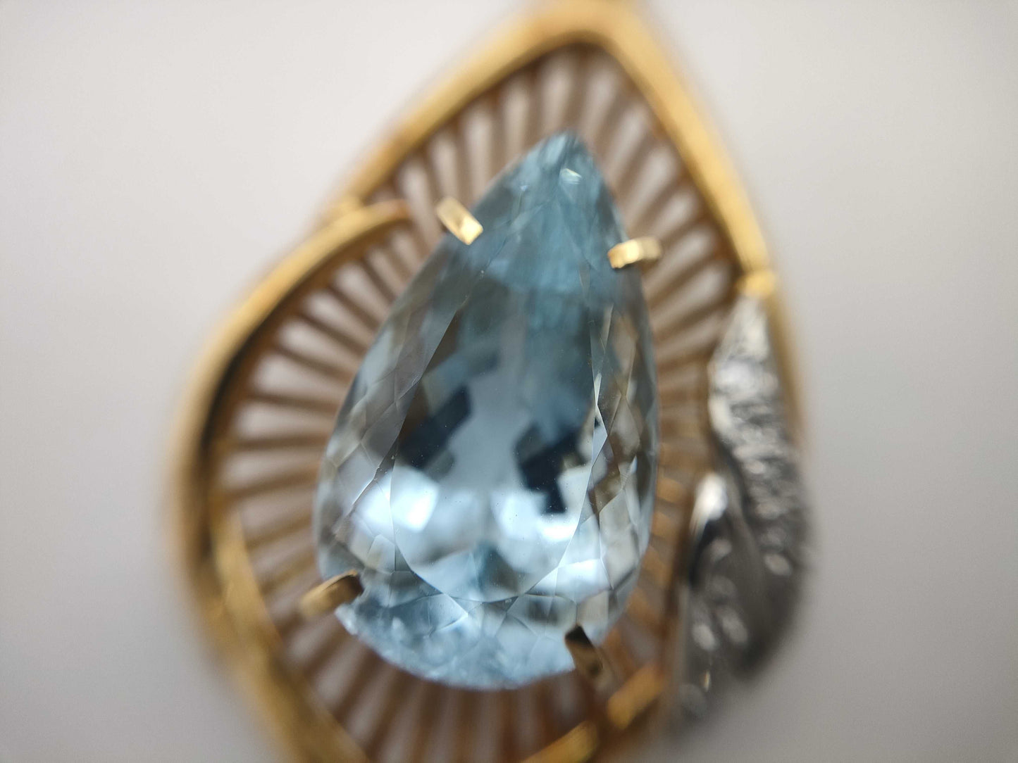 AQ11.34ct D0.08ct K18 11.4g Pendant Top 