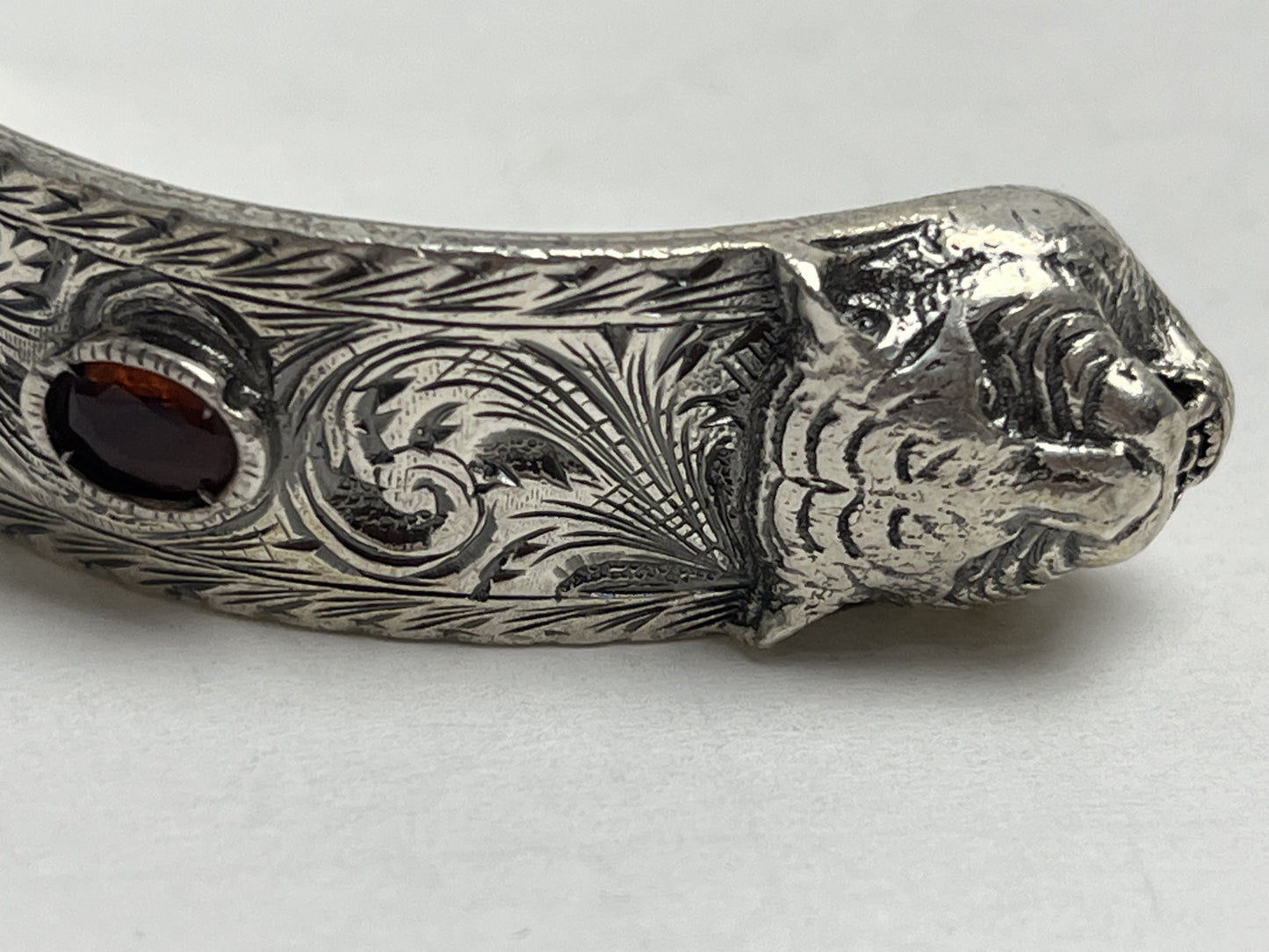 GUCCI Arabesque Cat Head Bangle Stone Bracelet/Bangle