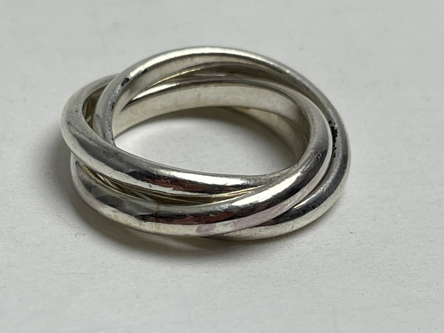 Tiffany & Co. Tiffany Trinity 3-Row Ring, 925, Size 9