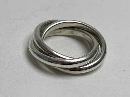 Tiffany & Co. Tiffany Trinity 3-Row Ring, 925, Size 9