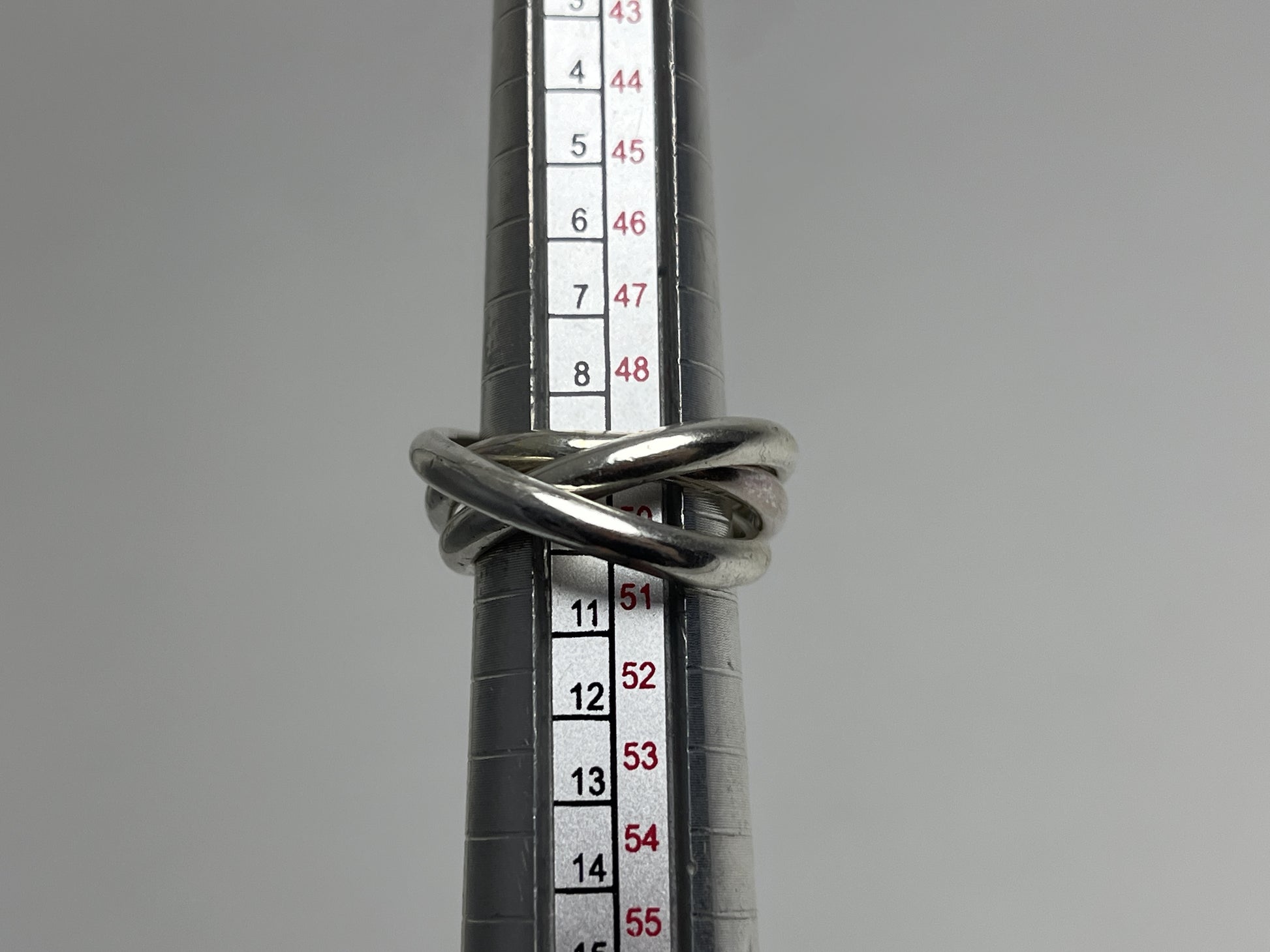 Tiffany & Co. Tiffany Trinity 3-Row Ring, 925, Size 9