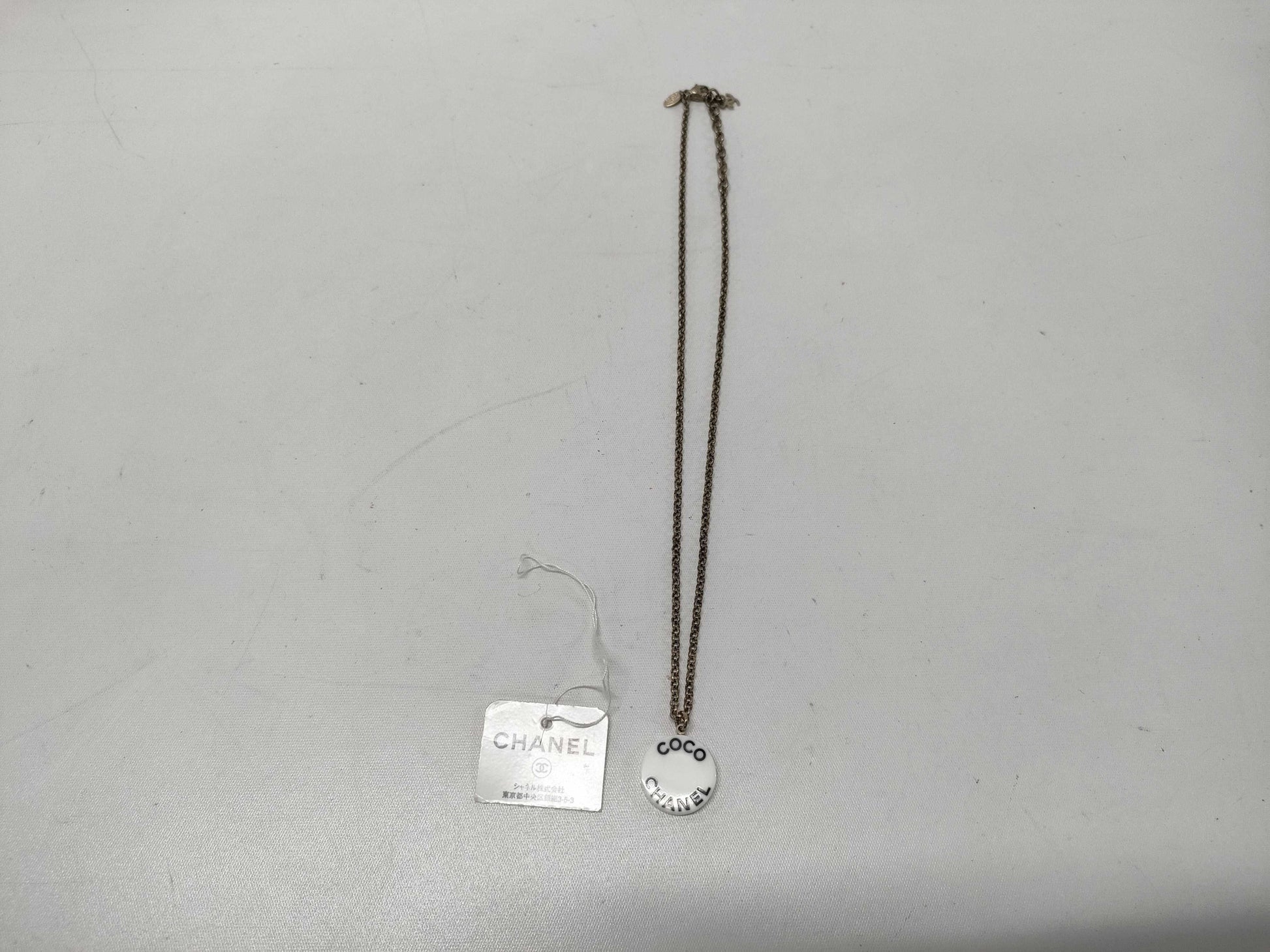 CHANEL CHANEL 07P COCO CHANEL Logo Circle Necklace Necklace