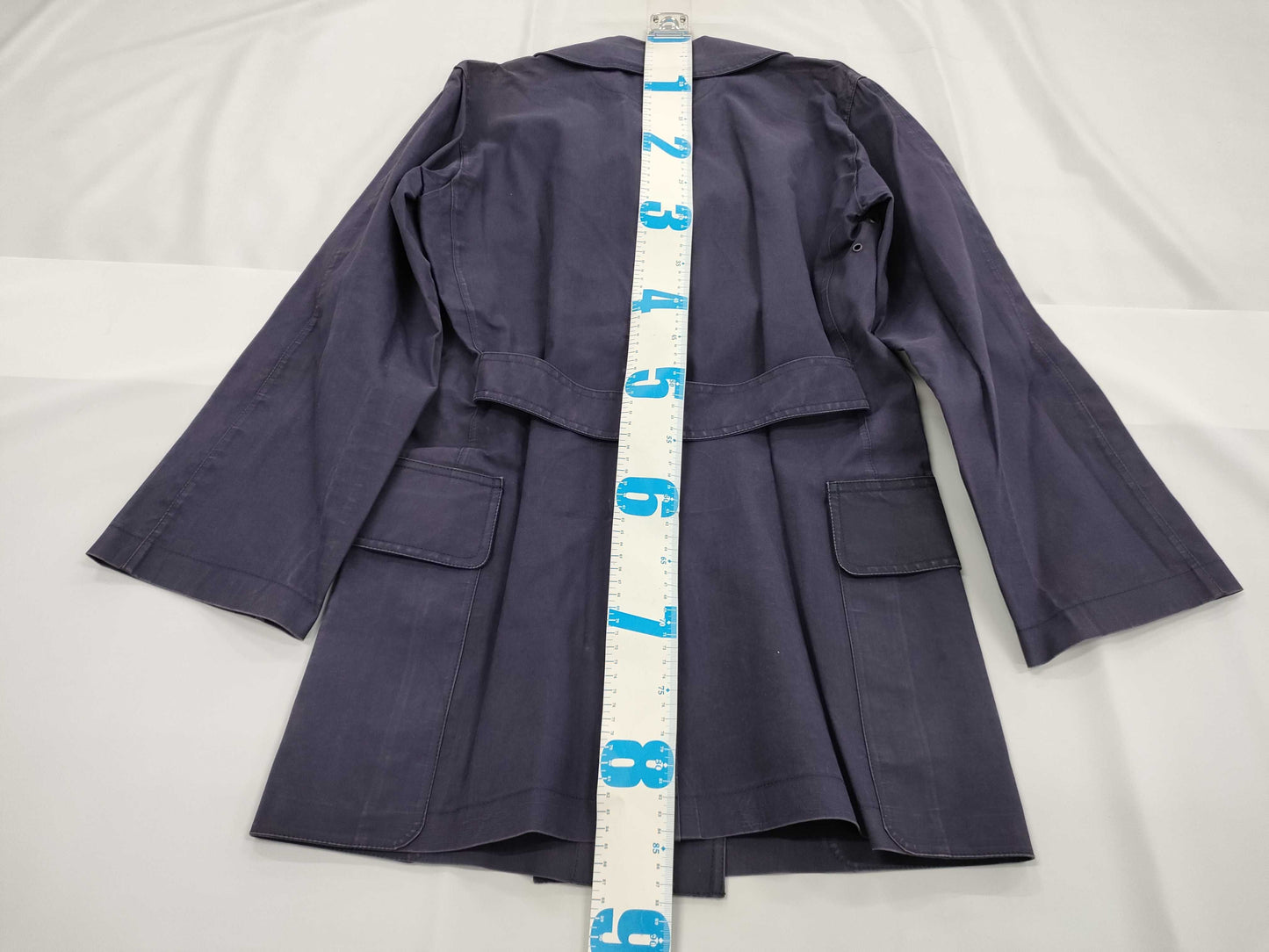 HERMES Mackintosh Coat Navy SM Coat