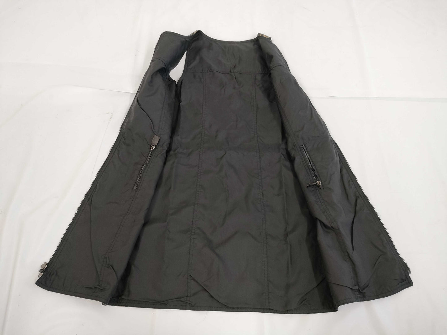 FENDI Zucca print reversible nylon dress in brown and black, size 42