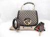 GUCCI GG Supreme Blondie Shoulder Bag 721172 PVC and Leather Handbag