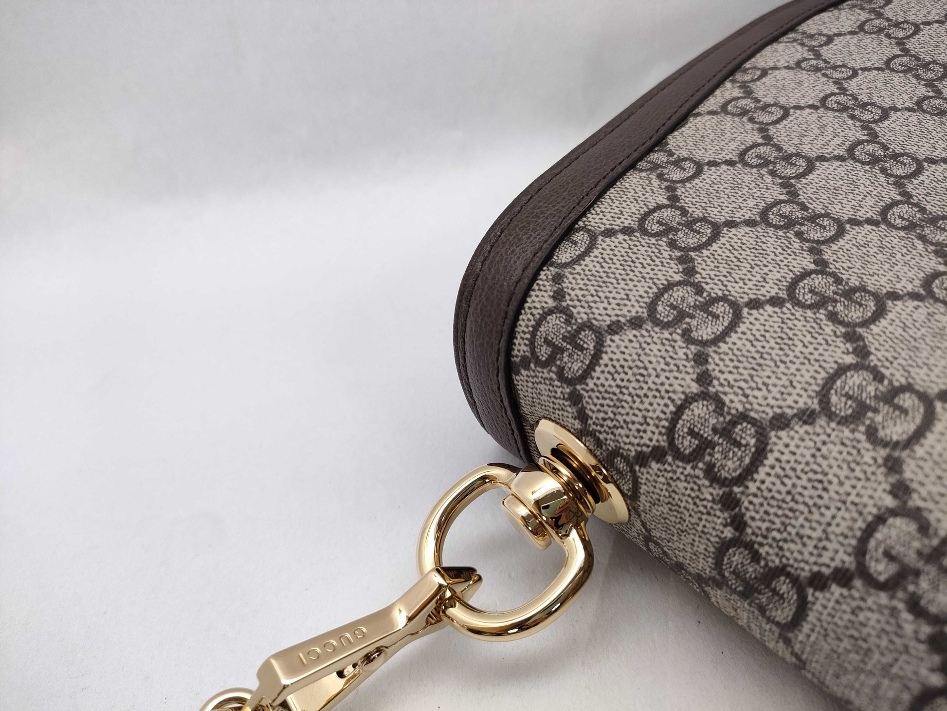 GUCCI GG Supreme Blondie Shoulder Bag 721172 PVC and Leather Handbag