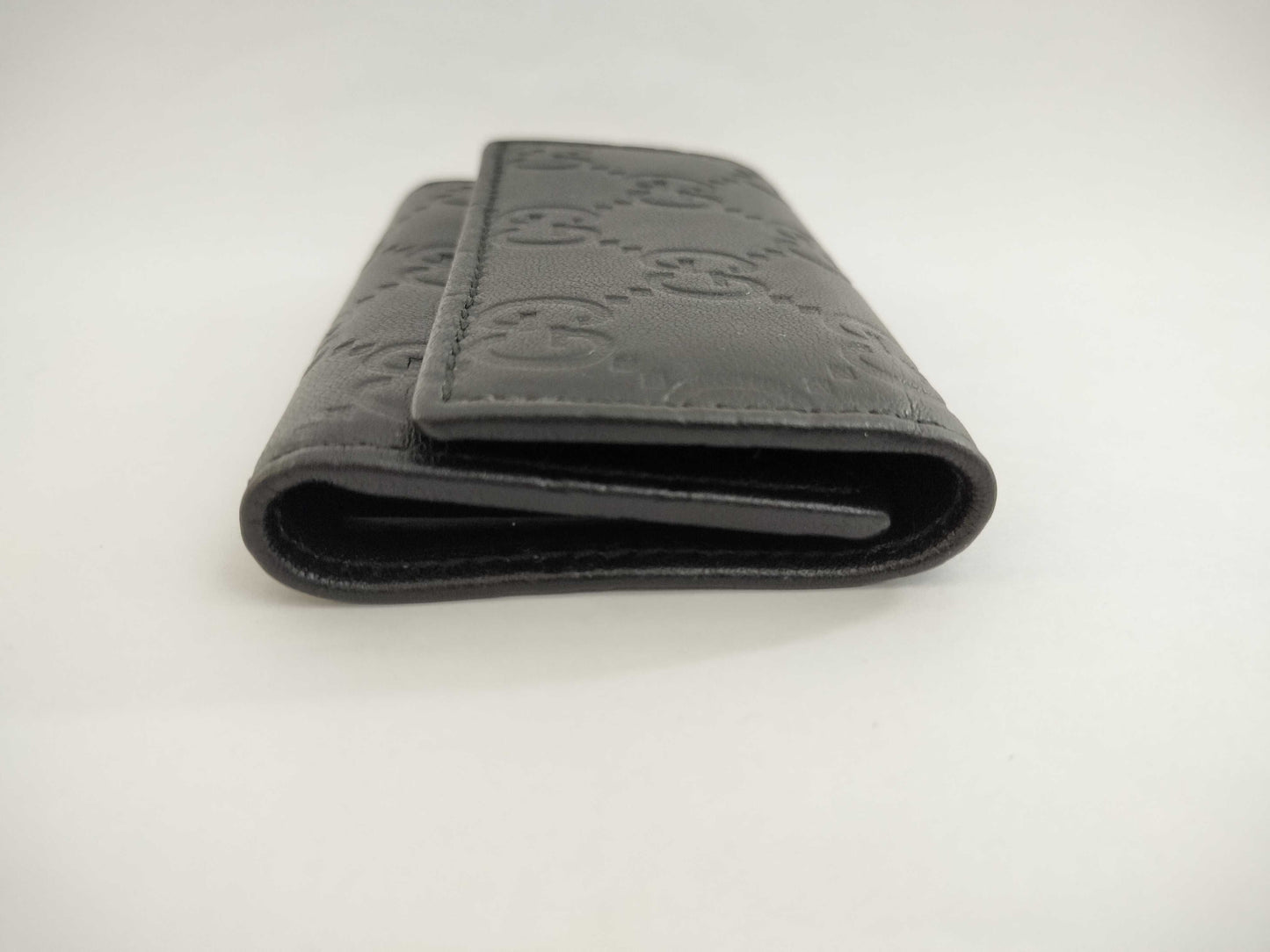 GUCCI Guccissima 6-Key Case, Black, 138093, Key Case/Key Holder