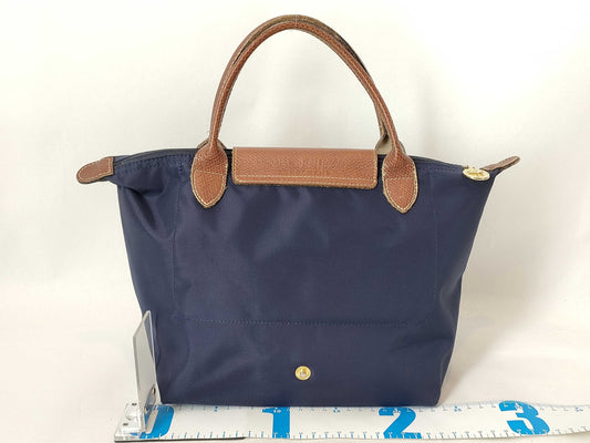 LONG CHAMP Nylon Handbag Navy Handbag