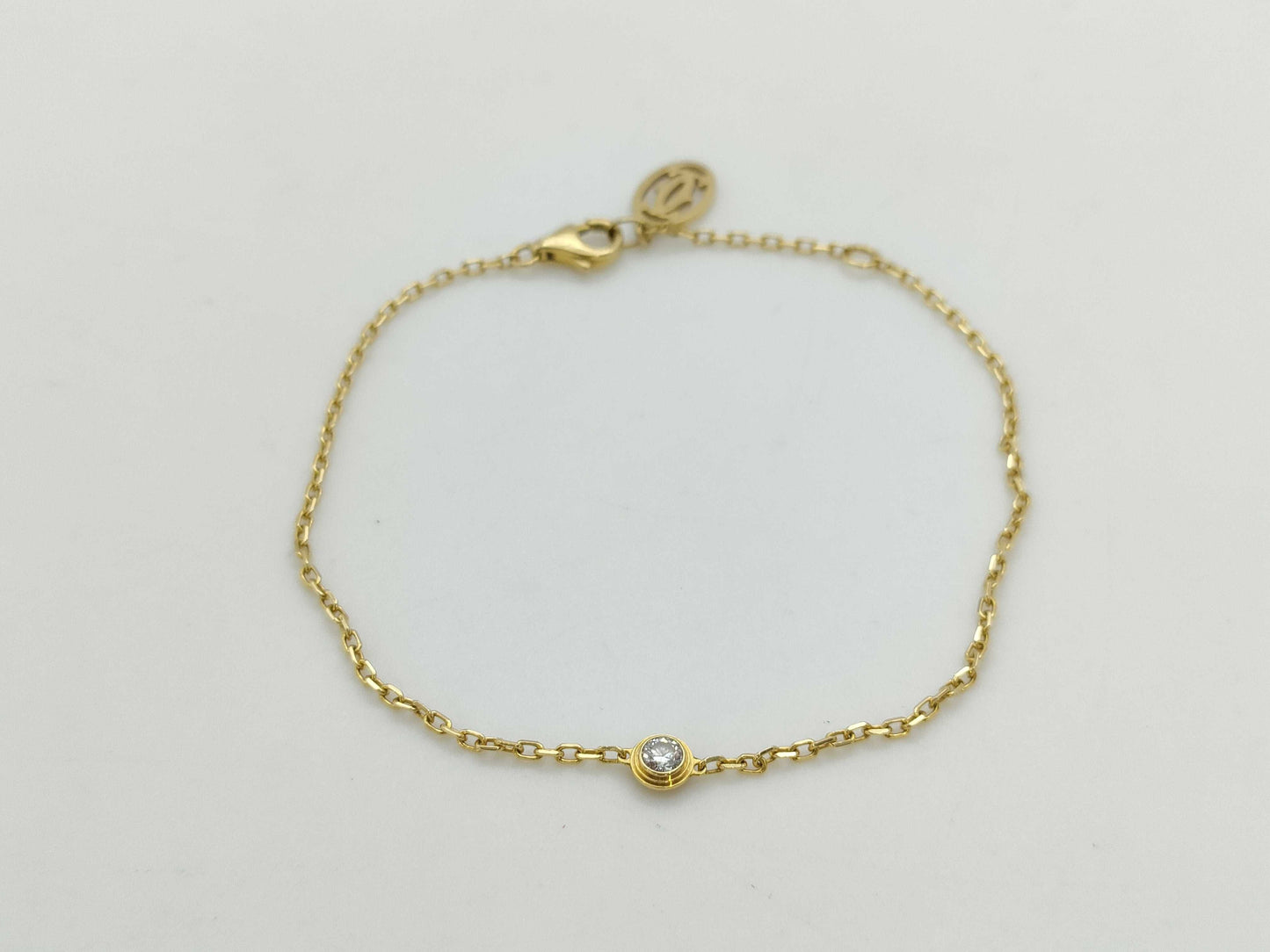 Cartier Dammor Diamant Legger SM YG Au750 2.1g Bracelet Bangle 