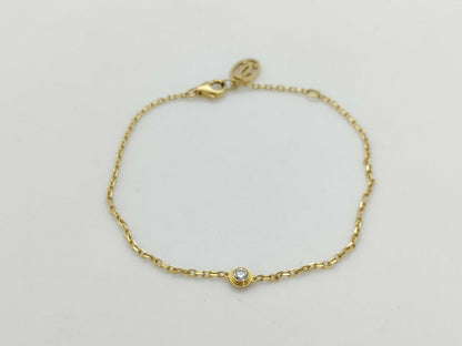 Cartier Dammor Diamant Legger SM YG Au750 2.1g Bracelet Bangle 