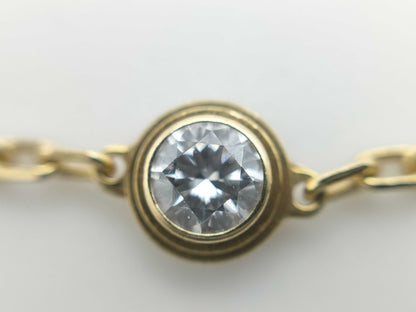 Cartier Dammor Diamant Legger SM YG Au750 2.1g Bracelet Bangle 