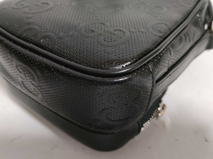 GUCCI Mini Shoulder GG Embossed Black 658553 Shoulder Bag