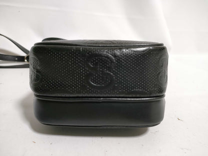 GUCCI Mini Shoulder GG Embossed Black 658553 Shoulder Bag