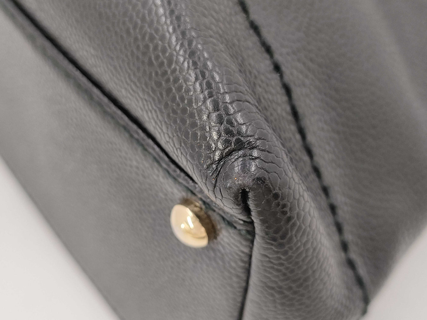 CHANEL Caviar Skin Wood Shoulder Bag