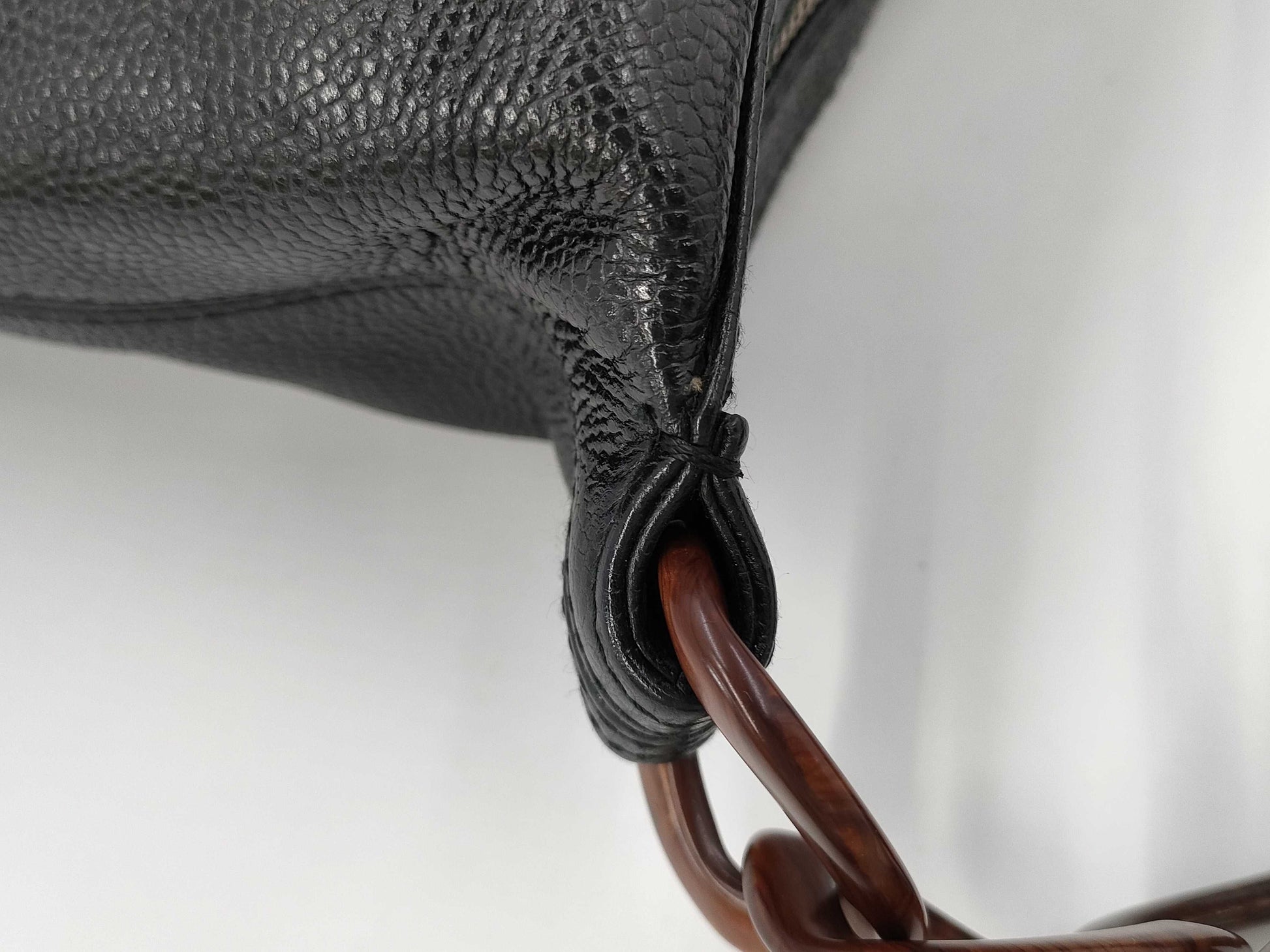 CHANEL Caviar Skin Wood Shoulder Bag