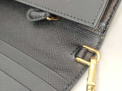 PRADA PRADA Prada Chain Shoulder Wallet Saffiano Shoulder Bag