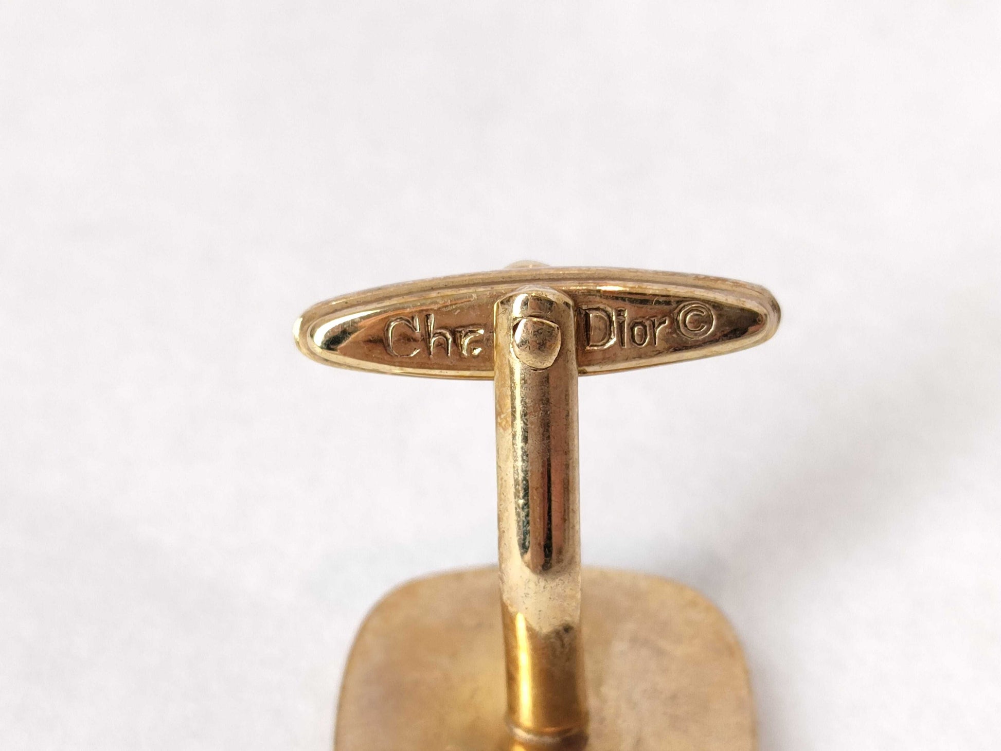 Dior Dior Gold Plated Cufflinks Tie Pin Cuffs