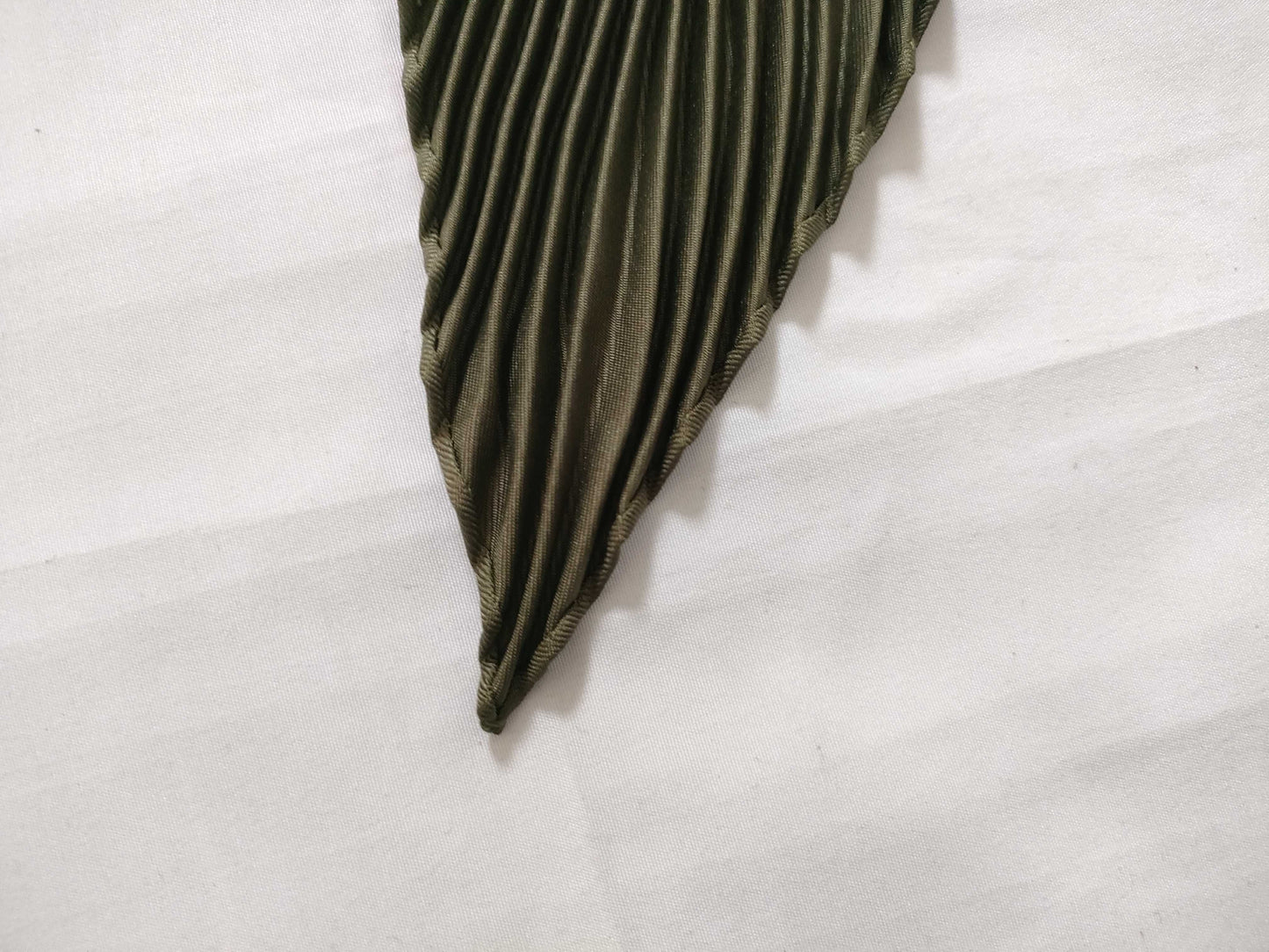 HERMES Carre 90 LA PRAIRIE Silk Pleated Scarf Green Other Accessories