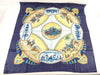 HERMES Kare Hermes Carre 90 Poole Jockey Silk Scarf Blue Scarf