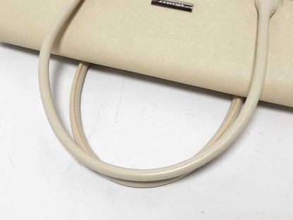 BURBERRY PVC Handbag Ivory Handbag