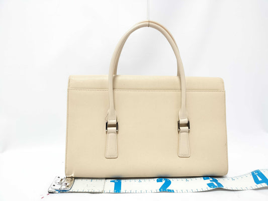 BURBERRY PVC Handbag Ivory Handbag