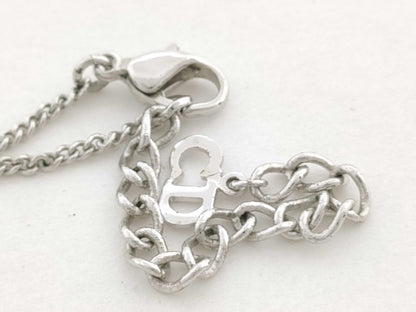 Dior Logo Open Heart Silver 5.5g Necklace