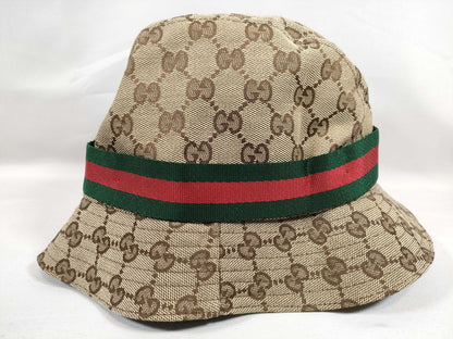 GUCCI GG Canvas Gucci Sherry Line GG Canvas Hat Brown Other Accessories